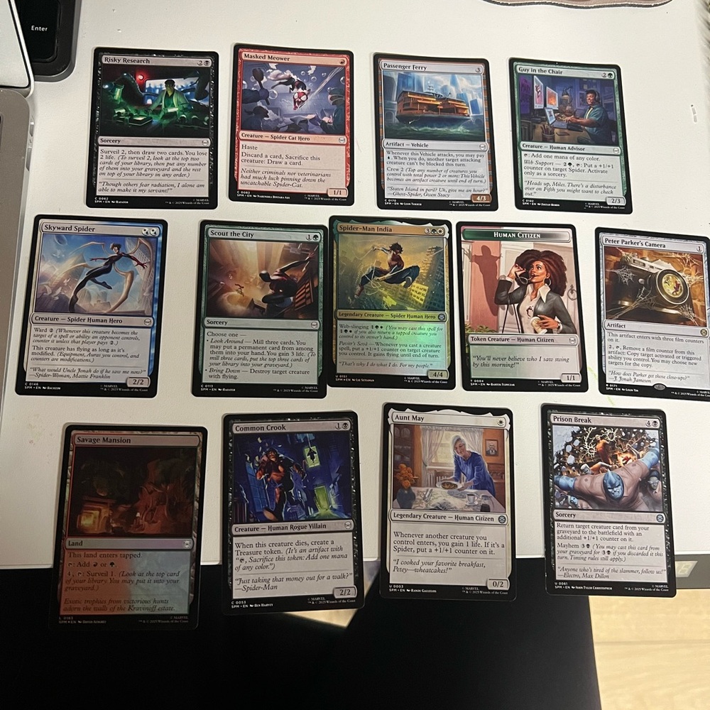 Magic the gathering spiderman expansion cards